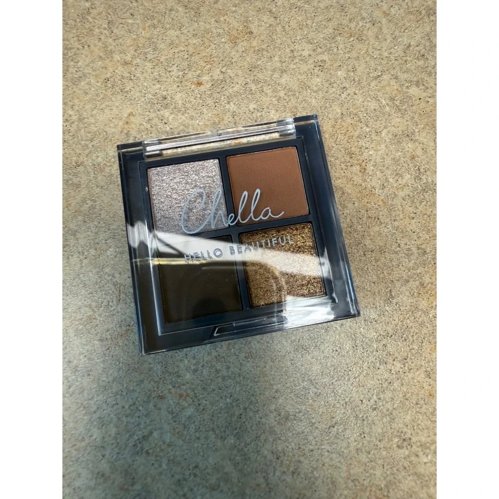 Chella Mini La Vie Neutral Eyeshadow Palette‎ 4 Shades Matte Pearl Travel Size